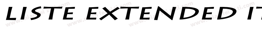Liste Extended Italic字体转换